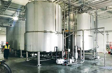 Industrial Liquid Handling Systems - Sanitary Welded Tanks